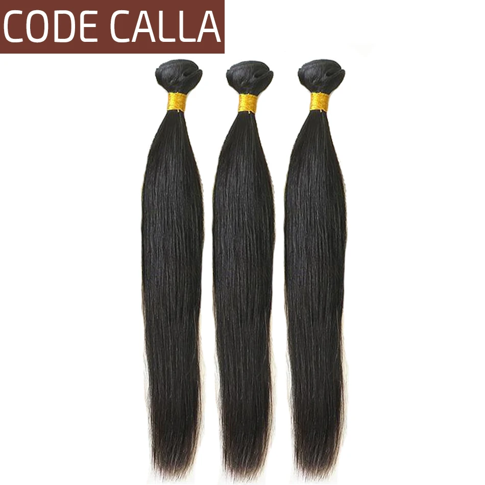 

Code Calla Straight Hair Bundles Peruvian Unprocessed Raw Virgin Human Hair Extensions Weaving Natural Black Color For Women