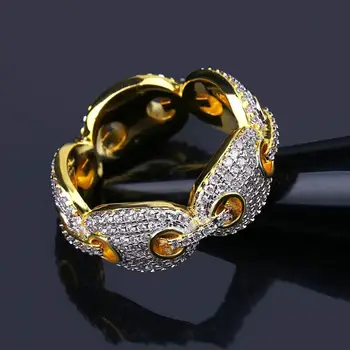 

Dazz Luxury Gold Color AAA Zircon Stackable Ring For Women's Men Wedding Party Engagement Dubai Punk Bridal Top Rings Gifts 2020