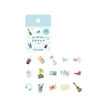 

45Pcs/box Colorful Planet Series Decorative Album Stickers Stationery Scrapbooking Diary Lable Stick set min P8Q0