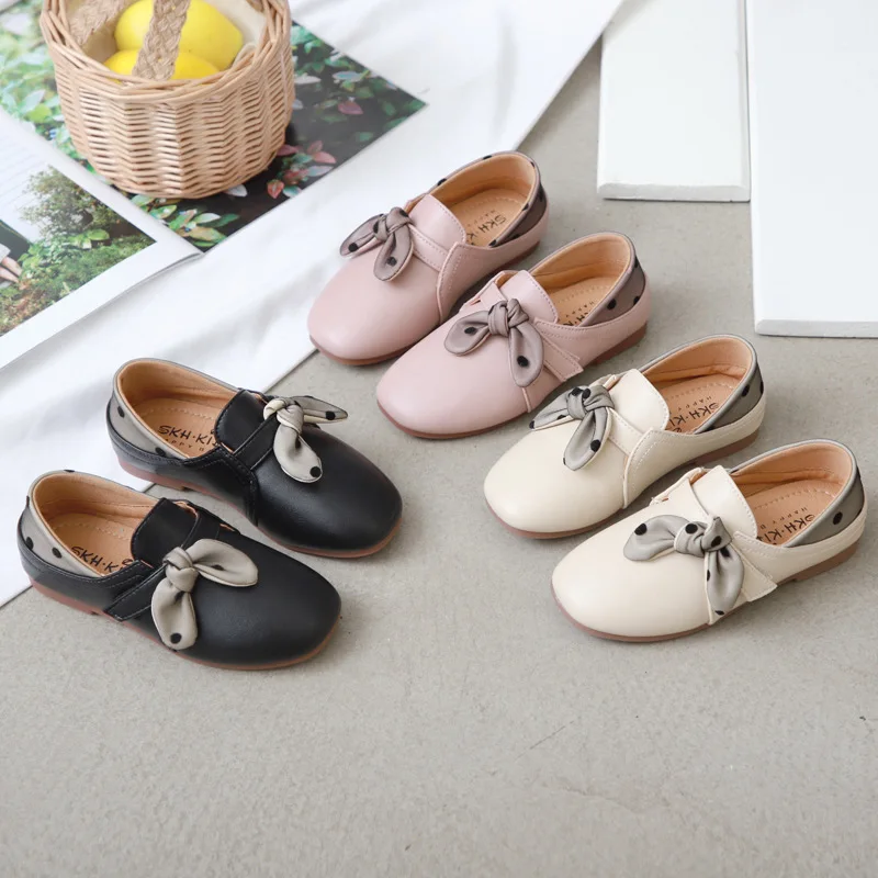 New Bow Princess Shoes Girls Wedding School Party Shoes Kid Dress Leather Shoes For Little Girls 3 4 5 6 7 8 9 10 11 Years