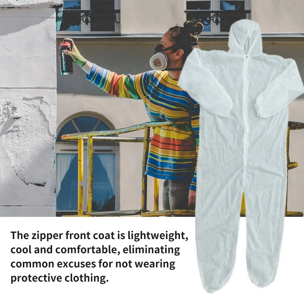 

Security Protection Clothes Disposable Coverall Dust-proof Clothing Isolation Clothes Labour Suit One-pieces Nonwovens