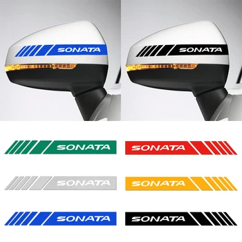 

2PCS Reflective Car Sticker Rearview Mirror Side Stripe DIY Decal Exterior Accessories For Hyundai SONATA Car stickers styling