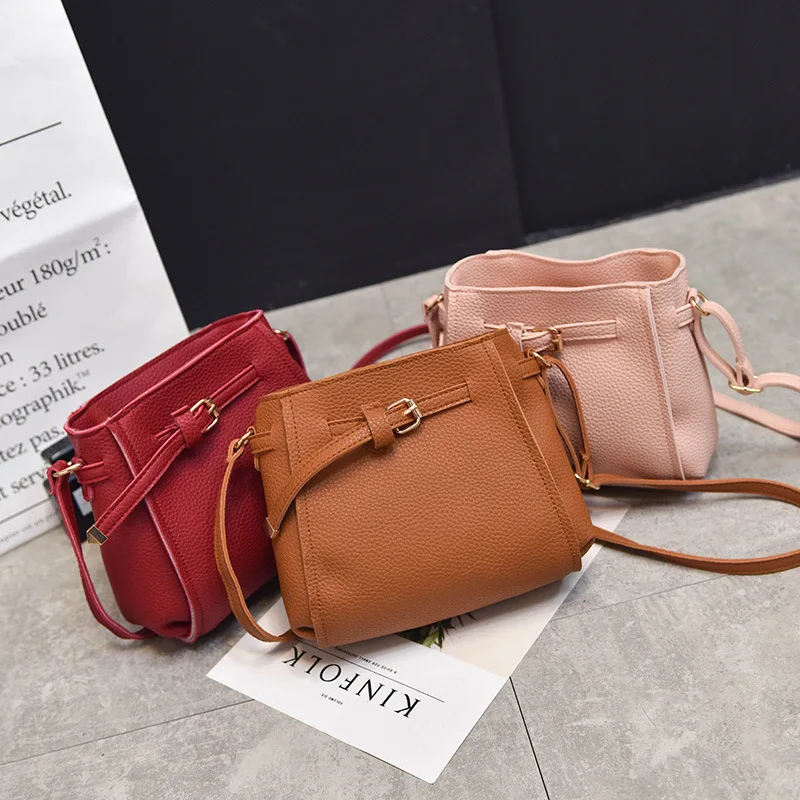 

Hot Selling WOMEN'S Bag Different Size Bags Four-piece Set WOMEN'S Shoulder Bag Korean-style Bucket Tassels Crossover Shoulder B