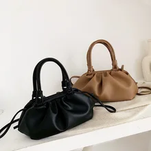 Дамский кожаный кошелек, роскошные сумки, женские сумки, дизайнерская сумочка с облаками, одноцветная сумка-мессенджер, женские вечерние сумки-тоут