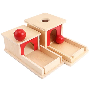 

Montessori Object Permanence Box with Tray Wooden Permanent Box Practical Life Learning Educational Toy for Toddlers Unisex Baby