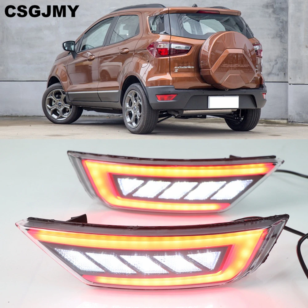 1Set LED Rear Bumper Light Fog Lamp Brake Warning Light Reflector Lamp