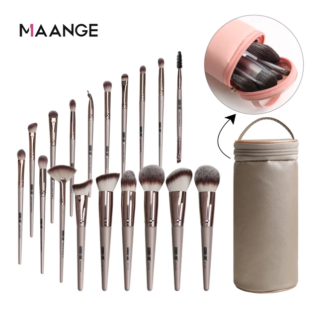 MAANGE 6pcs-20pcs Makeup Brushes Set Professional with Natural Hair Foundation Powder Eyeshadow Make Up Brush Blush 2