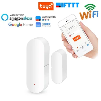 

Tuya Smart WiFi Door Sensor Door Open / Closed Detectors WiFi App Notification Alert security alarm support Alexa Google Home