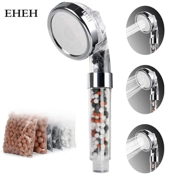 EHEH New Arrival 3 Modes SPA Shower Head High Pressure Saving Water Shower Nozzle Premium Bathroom Water Filter 4 Types 1