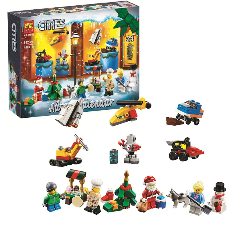 Цена 11012 город адвент календарь строительный блок благодарения кирпичи игрушки совместимы с бела друзья рождественский подарок 60201