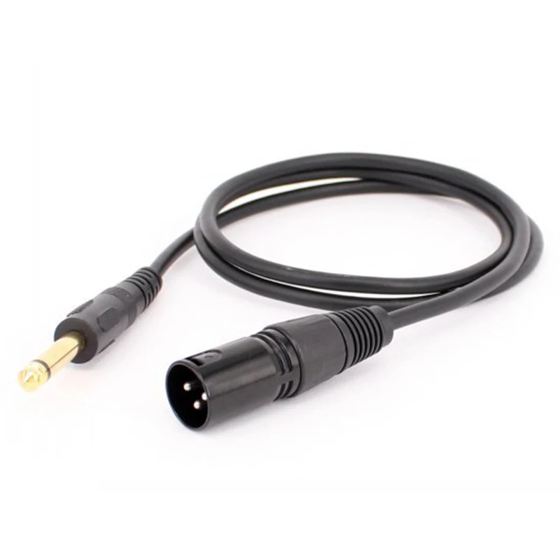 

Instrument Cable XLR 3 Pin Plug to 6.35mm (1/4") Male Mono Jack Plug Cable High Quality Microphone Cord for Pro, DJ, Stage