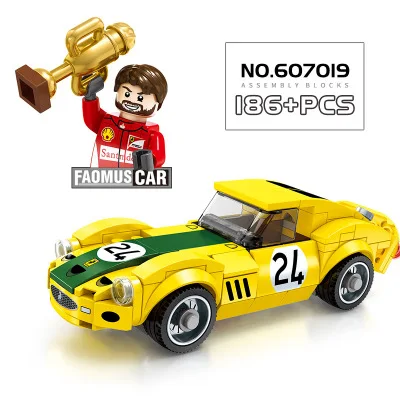 

wholesale 10pcs SD607017 Racing racing Veyron SF16-H AMG-GT3 M-7205 Building Blocks Bricks Children Gift Educational baby Toys