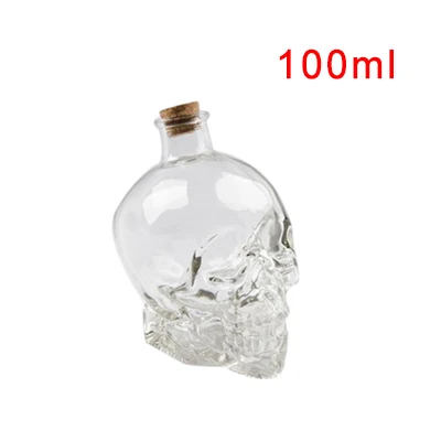 Bottle-120ml Хрустальные стеклянные кружки с черепом, прозрачные бутылки для шампанского, коктейлей, пива, кофе, вина, Набор чашек, контейнеры для напитков - Цвет: Bottle-120ml