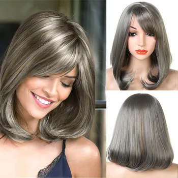 

LUPU Bob Wig Short Straight Black Brown Blonde Color Cosplay Wigs For Women High Temperture Fiber Synthetic Natural Hair