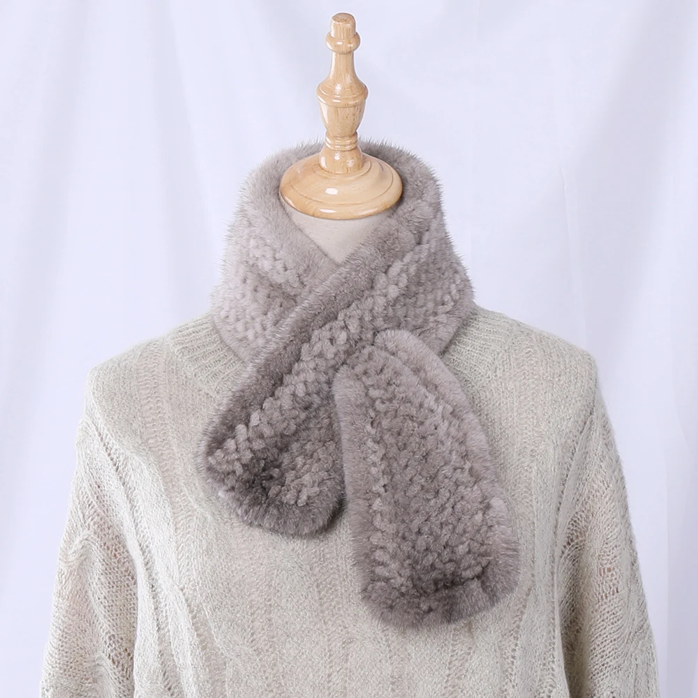 2020 New Arrival Women's Real Mink Fur Hand Knitted Winter Fashion