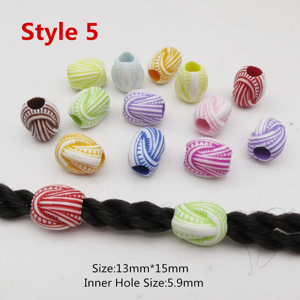 Crochet braids hair dread beads tube rings 10pcs-20pcs for kids girls women ring beads,hair braid accessories