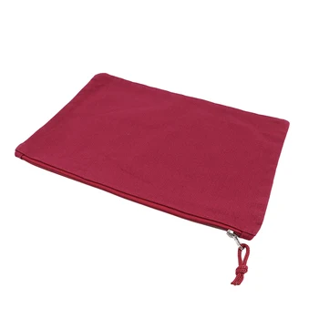 

Solid Color Canvas File Bag Zipper Office A4 Information Bag Art Small Fresh Computer Bag