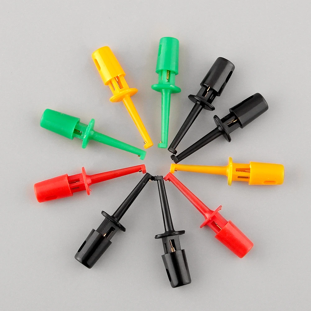 

New Multi-color 10 Pcs Mini Test Hook Clip for Electronic Testing SMD IC