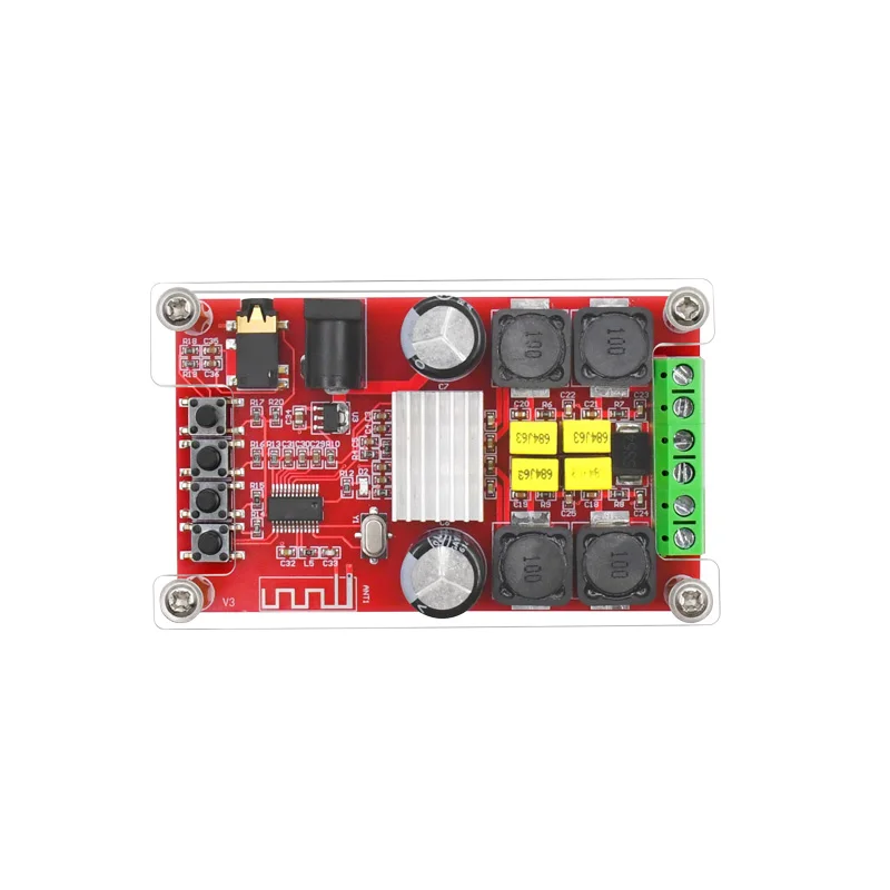 KYYSLB TPA3116D2 DC12~ 24 В 50 Вт* 2 высокой мощности 5,0 bluetooth усилитель платы XH-A302 Кристалл цифровой усилитель мощности - Цвет: Красный