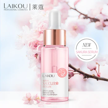 

LAIKOU Sakura Serum Plant Extract Essence Shrink Pores Remove Acne Facial Skin Care Hyaluronatic VC Anti-wrinkle Face Treatment