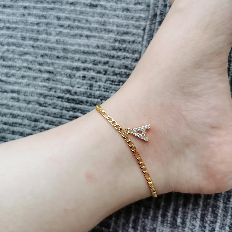 Zircon Initial Letter Anklets for Women Gold Chain Crystal A-Z Alphabet Anklet Bracelet Boho Foot Jewelry Gift Accesorios Mujer Zircon Initial Letter Anklets for Women Gold Chain Crystal A-Z Alphabet Anklet Bracelet Boho Foot Jewelry Gift Accesorios Mujer