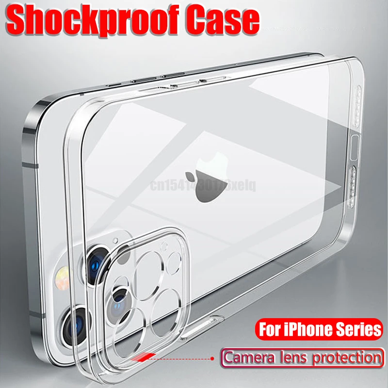 phone cases for iphone xr 30D Clear Case Lens Glass For iPhone 13 12 11 Pro XS Max Soft TPU Silicone Case On iPhone 12 Mini XR X 6S 7 8 Plus Back Cover 6 iphone xr card case