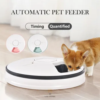 

Detachable Automatic Pet Feeder With Six Meal Grids Voice Timing Dog Cat Dry Wet Food Dispenser 24 Hours Timer Feed Pet Supplies