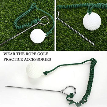 

Golf Ball Accessory Shot Training Aids Outdoor Practice Practical Hit Beginners With Rope Plastic Swing Durable Sport