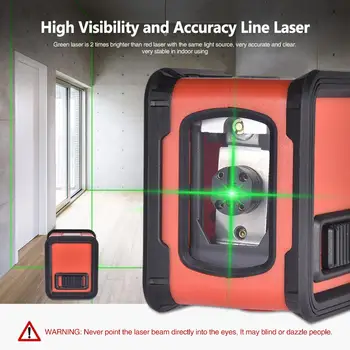 

Professional Self-leveling Alignment Instrument High Precision Green Beam Two Line 360-degree Multi-Use Level Gauge