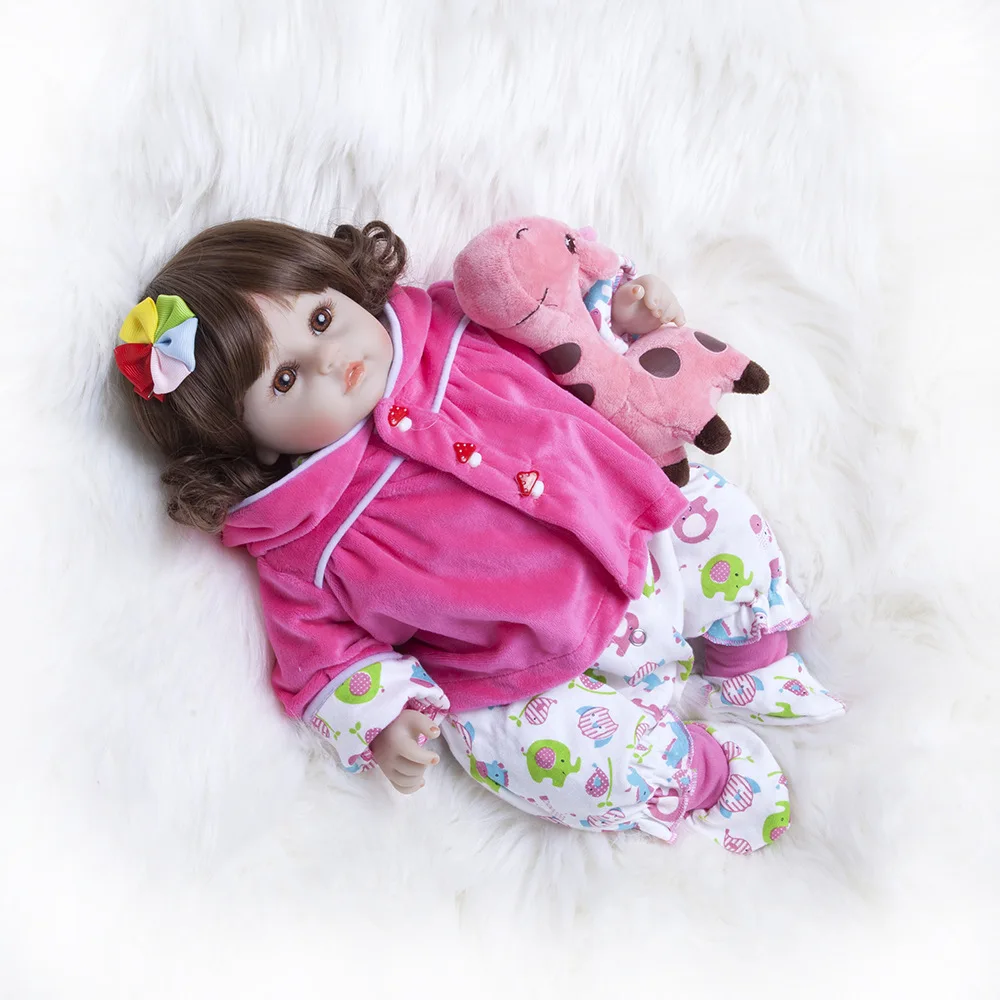 Pickwoo 18 дюймов 48 см bebes кукла-реборн для маленьких девочек Мягкие силиконовые куклы Boneca reborn Brinquedos Bonecas подарки на день детей игрушки