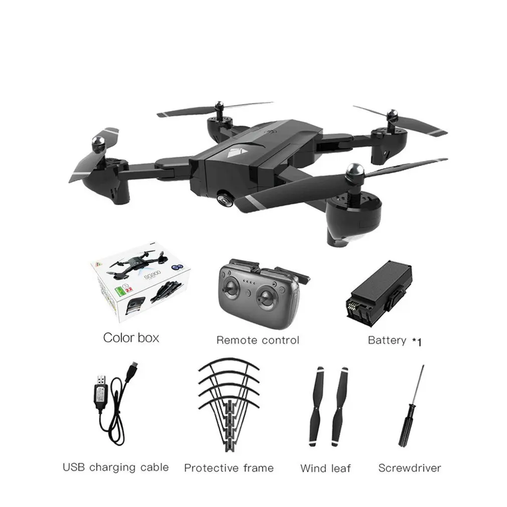 

SG900 Foldable RC Drone 2.4GHz WIFI FPV Drones Optical Flow Positioning RC Drone With 4K Camera & 1100mAh Battery