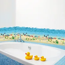 1322 стиль подводный мир тело наклейки Спальня Гостиная Ванная комната плинтус внешней торговли водонепроницаемых съёмных