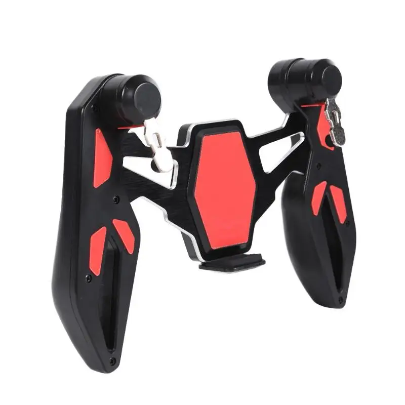 Game Trigger Four-Finger Linkage Game Handle Telescopic Gampad Joystick for PUBG Trigger Feel No Bu