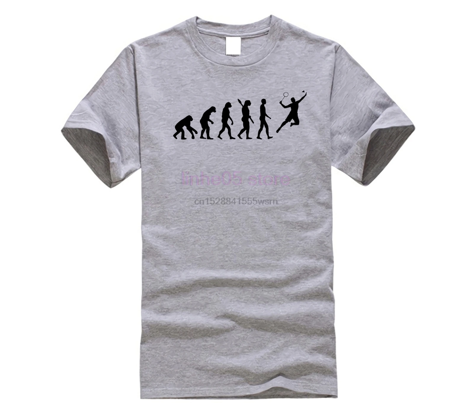 Новинка 2019 Мужская футболка забавная для мужчин Badmintoner Evolution дизайн ваш