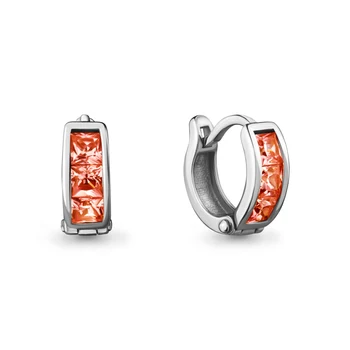 

Children AQUAMARINE earrings with cubic zirconia, silver 925