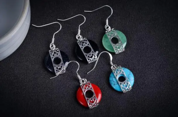 Jewelry Jade Earring 5 choices Genuine Silver Natural jade Art Style Marcasite Earrings Free Shipping | Украшения и аксессуары