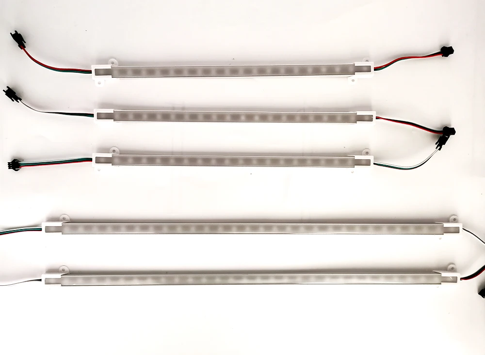 DC5V 33/50CM WS2812B Led Streifen Aluminium Starre Bar Schrank Licht Einzeln Adressierbaren 5050 RGB 3Pin Smart Pixel dekoration – Detail 1