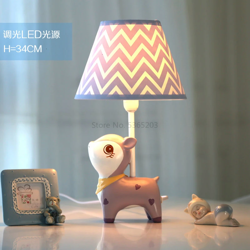 Reddish Brown Nordic в европейском стиле с рисунком жирафа небольшой ночник дешевые светильник Спальня прикроватная лампа Романтический оригинальность детская настольная лампа - Цвет корпуса: Reddish Brown