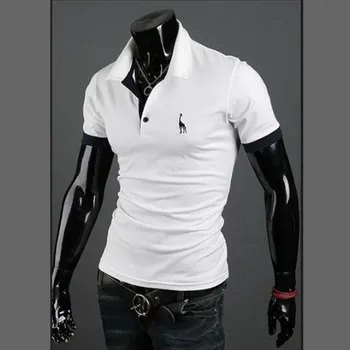 

New listing summer solid color shirt men's short-sleeved shirts popular fashion breathable business slim lapel polo shirt