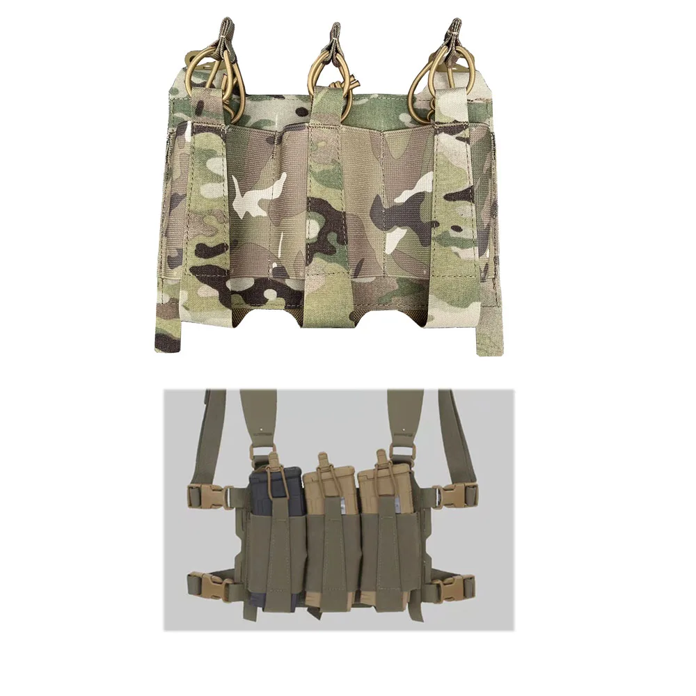 

Tactical Vest Chest Triple Front Attack Panel Flat Pouch Elastic Expansion Conversion Board Laser Cutting