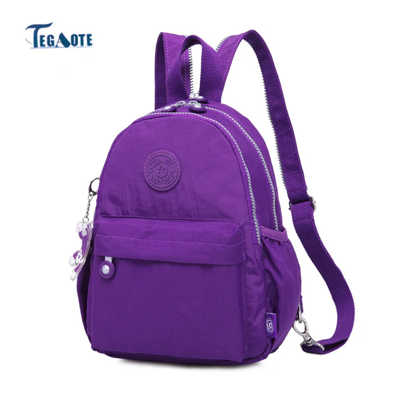 

TEGAOTE New high quality Women Backpacks Fashion Teenager Girls School bag Travel Bag Girl's schoolbag Solid color Designer