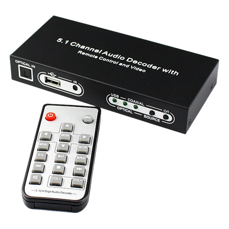Audio Decoder USB Optical Fiber Converter Digital to Analog Digital