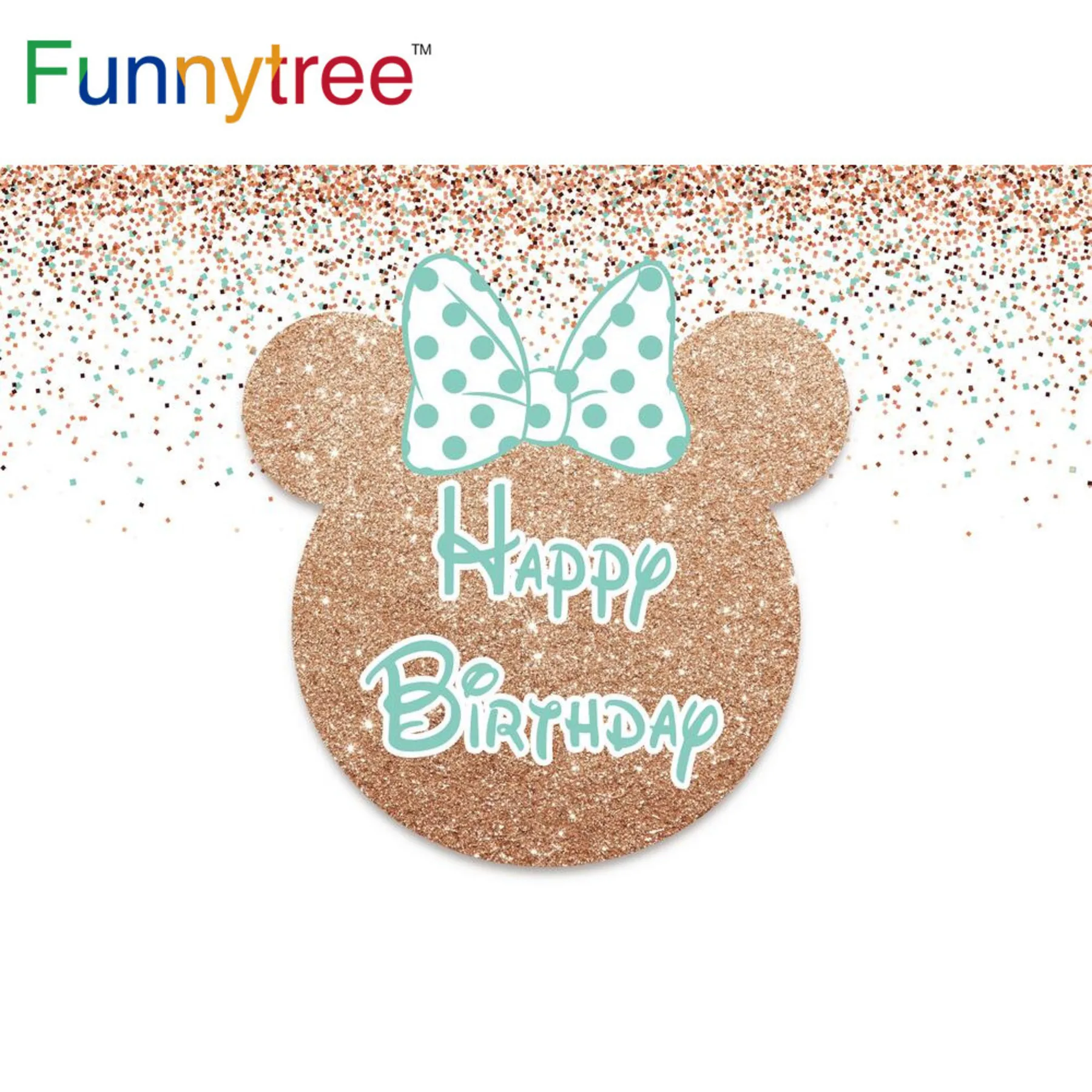 Блестящий Фон Funnytree для фотосъемки с изображением медведя шоколада Детские