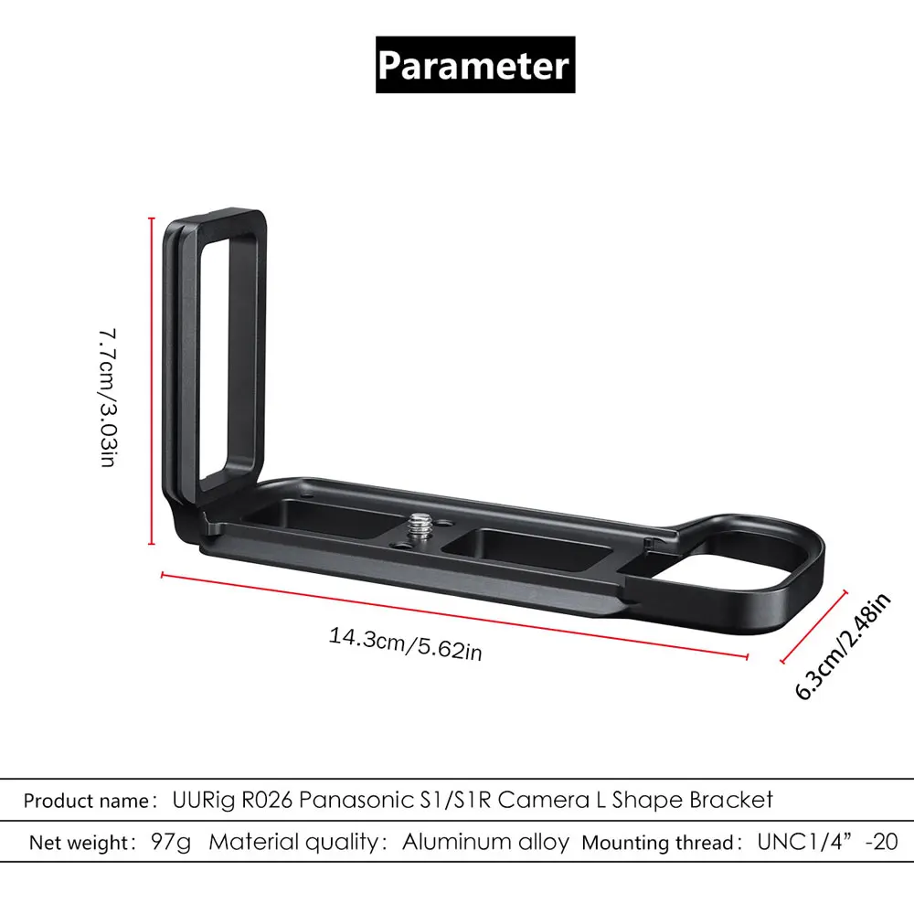 UURig R026 камера L Пластина для Panasonic Lumix S1/S1R Вертикальная Горизонтальная видеосъемка штатив кронштейн быстросъемная ручка