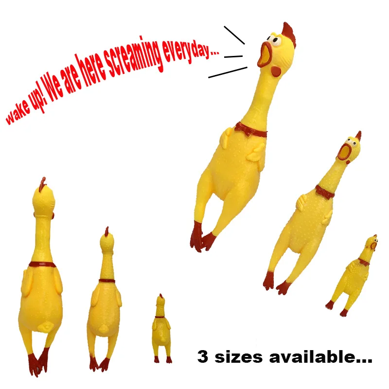 

Sound Toys Sturdy Bite-resistant Playable High Quality Rubber Yellow Chick Funny Pet Supplies Interactive Animal Livestock Toys