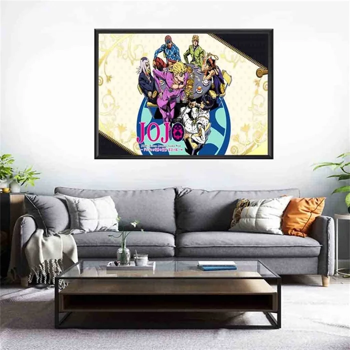 Постеры и принты JoJo s причудливый плакат Приключения действие японское аниме Холст Живопись стены искусства картина для гостиной дома деко - Цвет: N