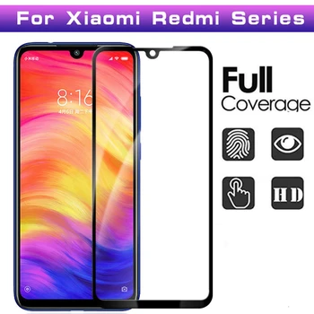 

50Pcs Full Glue Full Coverage Tempered Glass For Redmi Note 8 8 Pro 7 6 Note 5A 4 4X Note 7S Screen Protector Protective Film