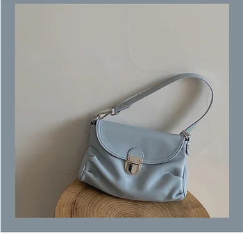 

Women bag pu leather candy color small bag baguette women fashion casual shoulder messenger bag summer kooi991