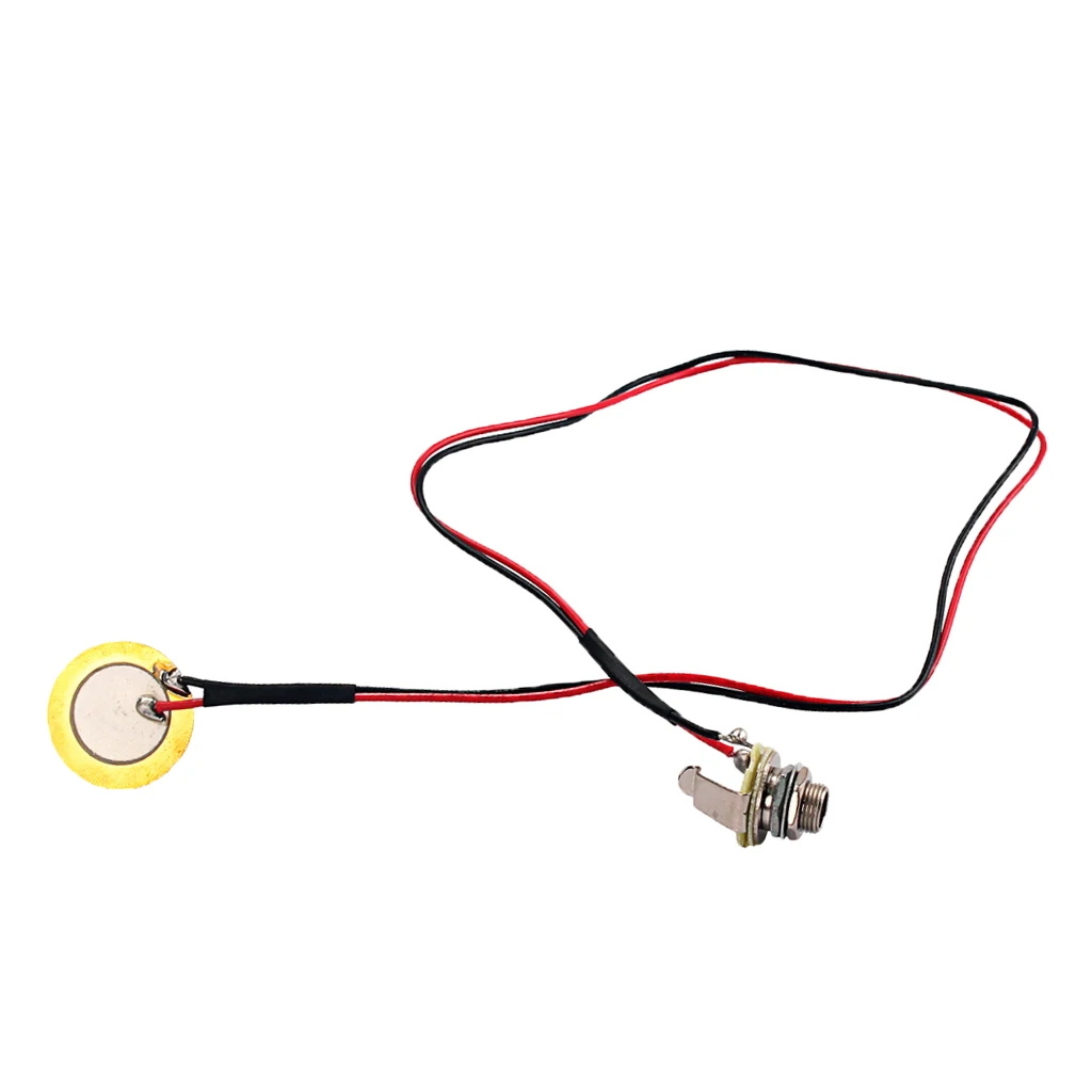 Pre-wired Piezo Pickup Drum Trigger Transducer for Cigar Box Guitar Replacement