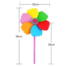 6 шт. DIY EVA штифт ветряной мельницы Ветер Spinner Детские игрушки сад газон вечерние украшения игрушки детский сад